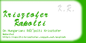 krisztofer rapolti business card